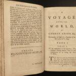 1748 George Anson World Voyage 3 HUGE MAPS Spain South America Sea Navigation