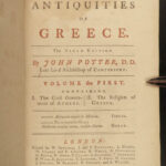 1775 Ancient GREECE Illustrated Greek Temples Olympic Games Homer Potter 2v SET