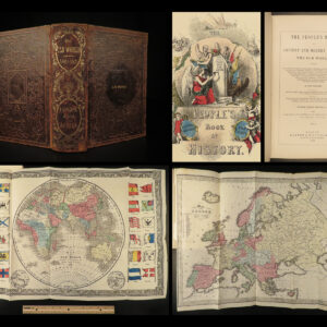 1853 World History MAPS Greece Russia Egypt Mogul INDIA Jews Asia Rome Brownell