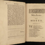 1684 Abraham Cowley English Poetry Mistress Motto Pindar Ode Davideis Sylva RARE