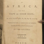 1791 AFRICA Voyages Vaillant Hottentot Ethnology Zoology Giraffe Illustrated 2v