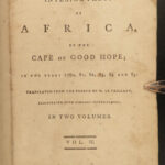 1791 AFRICA Voyages Vaillant Hottentot Ethnology Zoology Giraffe Illustrated 2v