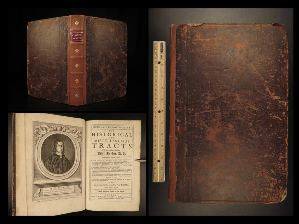 1681 peter heylyn 1st ed english history sabbath civil war anglican constantine | peter heylyn’s ‘<em>historical tracts’</em> is a collection of ecclesiastical essays on the church of england. This work contains five separate essays including: <ul> <li>“church of england justified”</li> <li>“history of the sabbath”</li> <li>“historical declaration of the judgment of the western churches”</li> <li>“stumbling-block of disobedience and rebellion”</li> <li>“defence of the right of peerage of the english bishop”</li> </ul>   this first edition was not published until 1681, nearly 20 years following heylyn’s death.