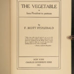1923 F Scott Fitzgerald 1ed The Vegetable From President to Postman Comedy Play