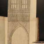 1783 Eboracum YORK Cathedral Illustrated England Drake Architecture Windows