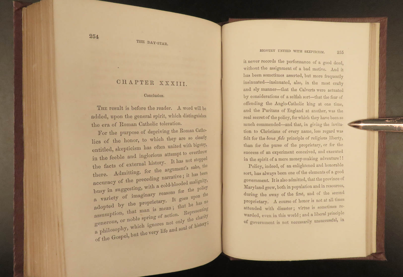 1855 1ed/1st Religious Toleration Act 1649 Slaves Indians Day-Star ...