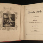 1872 Reynard the Fox Fairy Tale Illustrated Leutemann German Reineke Fuchs Goethe