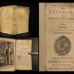 1635 ATHENS 1ed De Republica History Gallic Wars Cosmography Aristotle Postel