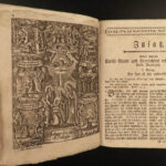 1782 HOLY LAND Map Jerusalem Erhard Christian Hausbuch German Bible Devotional