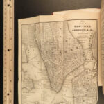 1850 1ed Illustrated ATLAS Traveler’s Guide MAPS Niagara Railroads New York & USA