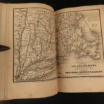 1850 1ed Illustrated ATLAS Traveler’s Guide MAPS Niagara Railroads New York & USA