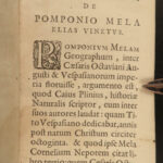 1646 Pomponius Mela Situ Orbis Ancient Geography Solinus Aethicus Cosmographia