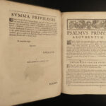 1679 Jesuit BIBLE & Commentary on Psalms Rouen RARE Bellarmine of Galileo Trial
