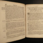 1679 Jesuit BIBLE & Commentary on Psalms Rouen RARE Bellarmine of Galileo Trial