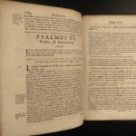 1679 Jesuit BIBLE & Commentary on Psalms Rouen RARE Bellarmine of Galileo Trial