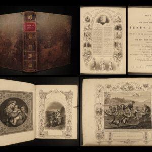 1850 Life of Jesus Christ Fleetwood Bible ART Miracles Jerusalem Holy Land