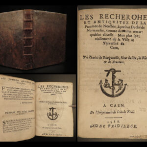 1705 History of Nuestria in 1588 Bourgueville Caen Normandy FAMOUS Counterfeit
