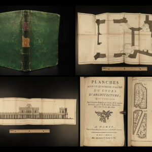 1773 1ed French Architecture Blondel Illustrated Palaces Garden Fountains Stairs