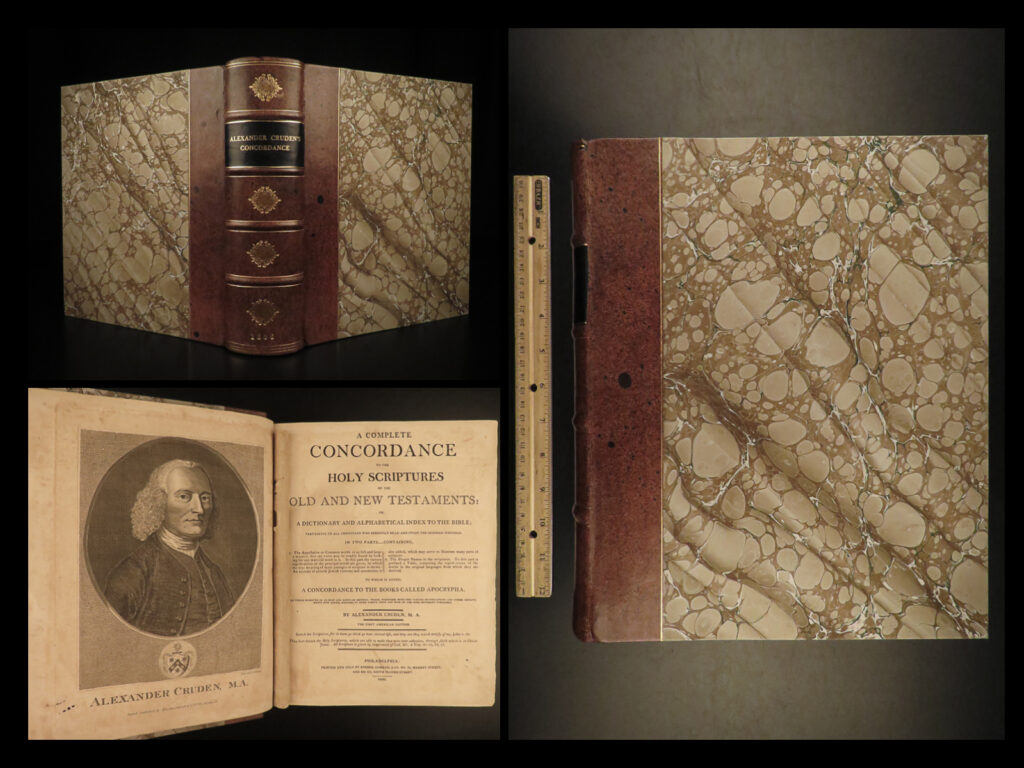 1806 bible concordance scottish alexander cruden kjv huge 1st us ed philadelphia | alexander cruden was an 18<sup>th</sup>-century scottish author who is primarily remembered for his famed bible concordance. This book, which is more commonly known as ‘<em>cruden’s concordance’</em>, is a large, thorough concordance which has yet to be out of print since its first edition.   this 1806 philadelphia edition is the <strong>first american edition of this famous concordance! </strong>