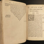 1558 1ed Julius Caesar WAR Commentaries Military Tactics Latin Bellum Africa