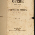 1826 Architecture & Art History Francesco Milizia Greco-Roman Illustrated Vellum