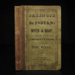 1838 ILLINOIS Mitchell Geography & Atlas HUGE MAP Chicago Emigrant Western RARE