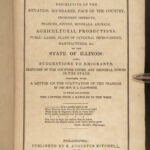 1838 ILLINOIS Mitchell Geography & Atlas HUGE MAP Chicago Emigrant Western RARE