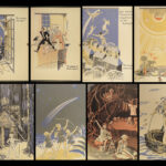 1931 Peter Pan & Wendy JM Barrie Children’s Color Illustrated Gwynedd Hudson ART