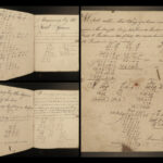 1834 Handwritten Mathematics Manuscript WINE & BEER Apothecary Drugs Stocks