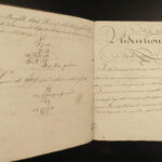 1834 Handwritten Mathematics Manuscript WINE & BEER Apothecary Drugs Stocks