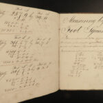 1834 Handwritten Mathematics Manuscript WINE & BEER Apothecary Drugs Stocks