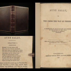 1860 1st ed SLAVERY Narrative Aunt Sally Slave Memoir pre Civil War Carolina