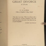 1945 C.S. Lewis 1ed The Great Divorce Heaven Hell Good Evil Philosophy Christian