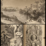 1883 Museum of Antiquity EGYPT Pagan Occult Rituals Illustrated Babylon Leather