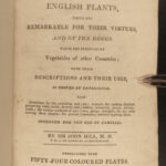1810 Herbal Medicine John Hill Family Botany Drugs Distillation Brewing Pharmacy