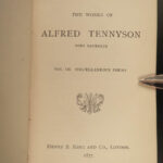 1877 BEAUTIFUL Alfred Tennyson Poetry Idylls of the King Arthur 13v Leather Set