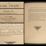 1878 1ed Mark Twain Punch Brothers Punch Literary Nightmare Earworm Jingle