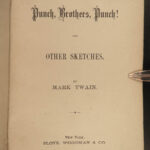 1878 1ed Mark Twain Punch Brothers Punch Literary Nightmare Earworm Jingle