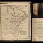 1818 1st/1st RARE View of United States MAP Canada Mexico America Native Indians