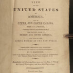 1818 1st/1st RARE View of United States MAP Canada Mexico America Native Indians