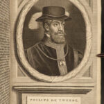1703 History of Netherlands 80 Years War Dutch Hooft Philip II of Spain Portrait
