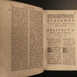 1610 Claudius Aelianus Varia Historia Greco-Roman History Mythology Greek Latin