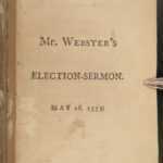 1777 Webster Sermon GOODHUE Rev War Federalist Provenance Boston Salem Americana