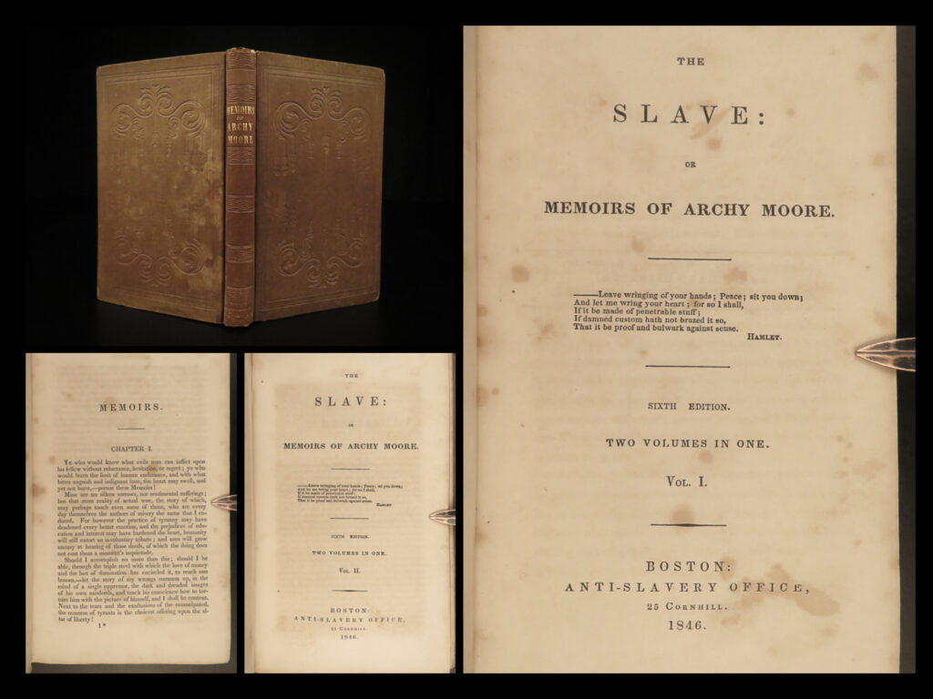 1846 slave memoir narrative hildreth archy moore anti slavery rare content | richard hildreth was a 19<sup>th</sup>-century american author who published an important treatise on the history of slavery. “<em>the slave</em>” was written in the form of a memoir by his pseudonym archy moore. It was one of the most popular anti-slavery works written in 1830s, and later became known as ‘<em>the white slave’</em>.  