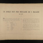 1869 1ed Saint Macaire Celebration in Ghent Belgium ENORMOUS Oblong Illustrated