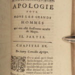 1669 MAGIC Sorcery Alchemy Occult Merlin Demons Agrippa Bacon Apologie by Naude