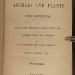 1868 1ed Charles Darwin Variation Under Domestication Biology Plant Evolution 2v