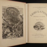 1879 Jules Verne 1ed Tribulations of Chinaman CHINA Opium Extraordinary Voyages