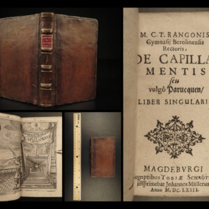 1663 1ed WIGS & Hair Pieces FASHION De Capillamentis Conrad Tiburtius Rango