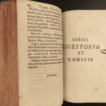 1654 Godefroy Justinian LAW Commentary Codex Corpus Juris Civilis Byzantine